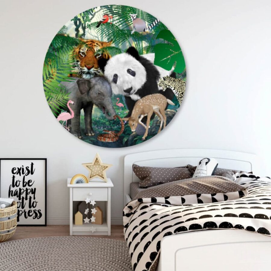 Jungle Dieren muurcirkel