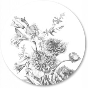 Wandcirkel_behang_wild-boeket-pentekening.png