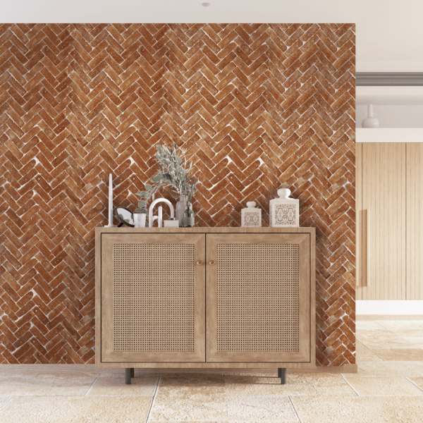 Tegelbehang terracotta huiskamer 2 e1657839897516