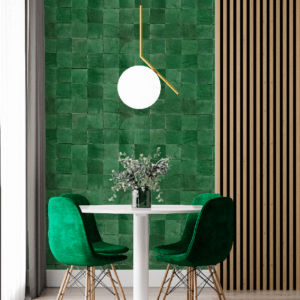 voorbeeld tegelbehang groen