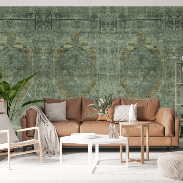 Kelim Behang Groen 2