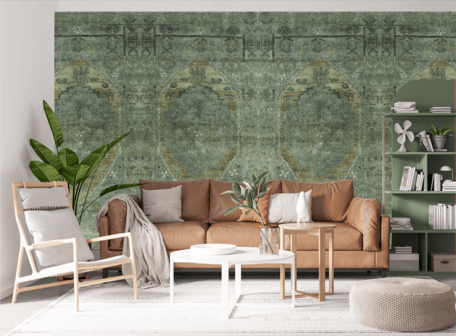 Kelim Behang Groen 2